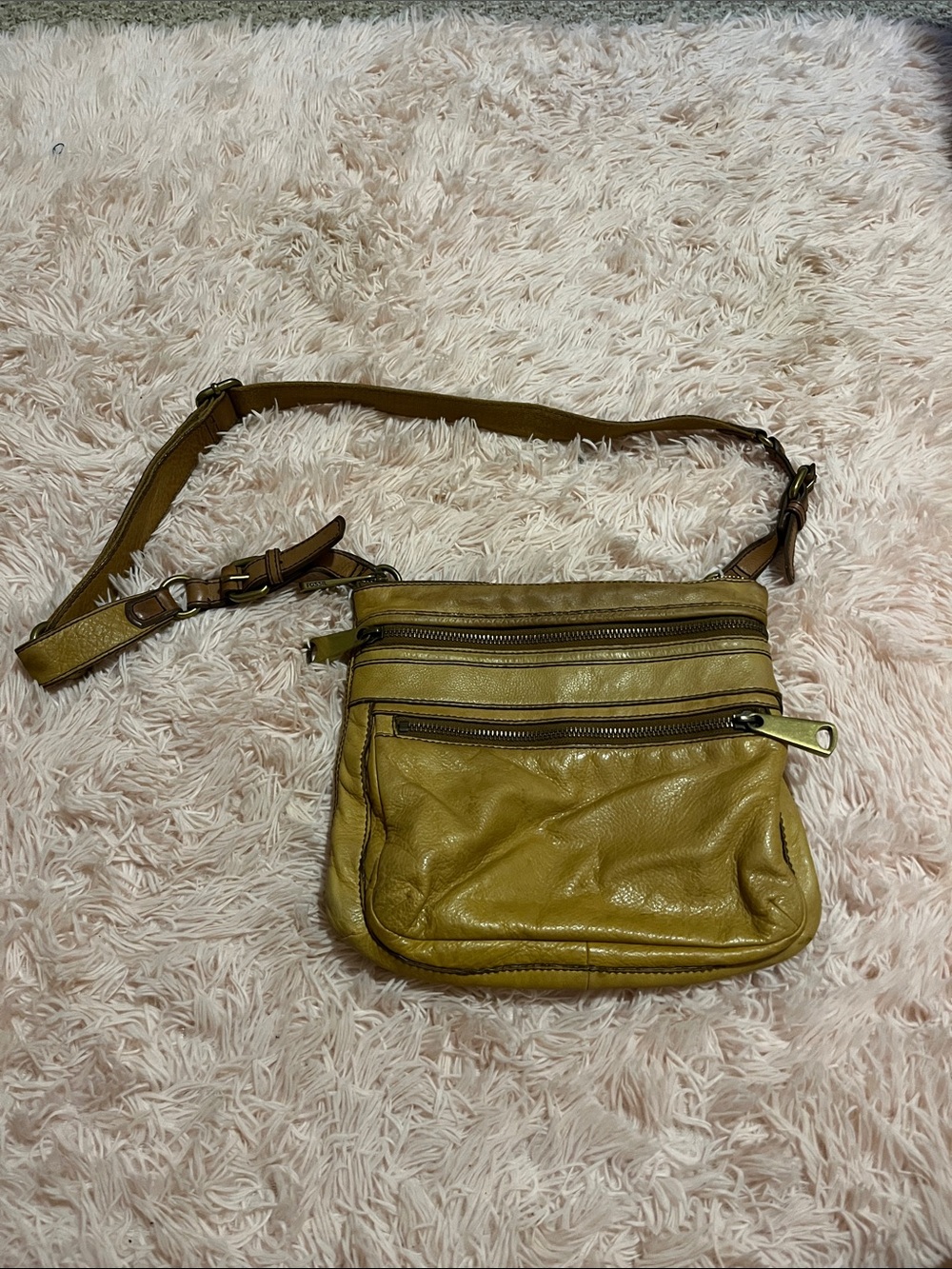 Fossil Leather Crossbody Bag
